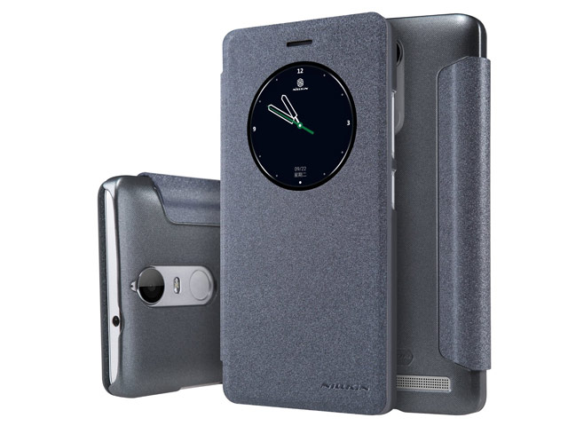 Чехол Nillkin Sparkle Leather Case для Lenovo K5 Note (темно-серый, винилискожа)