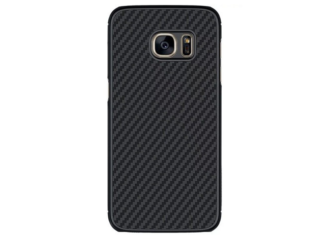 Чехол Nillkin Synthetic fiber для Samsung Galaxy S7 edge (черный, карбон)