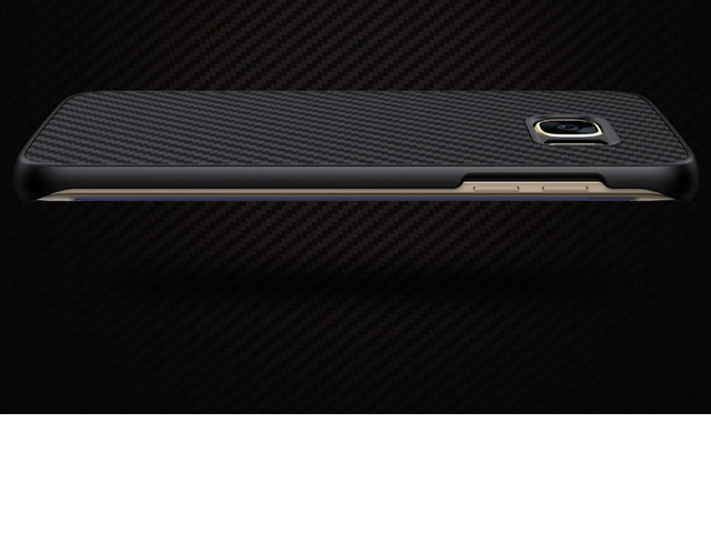 Чехол Nillkin Synthetic fiber для Samsung Galaxy S7 edge (черный, карбон)