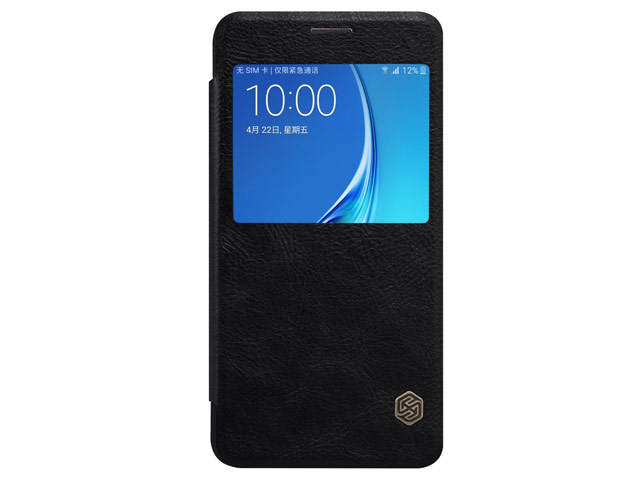 Чехол Nillkin Qin leather case для Samsung Galaxy J7 2016 J710 (черный, кожаный)