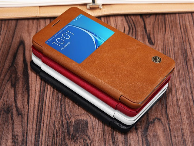 Чехол Nillkin Qin leather case для Samsung Galaxy J7 2016 J710 (черный, кожаный)