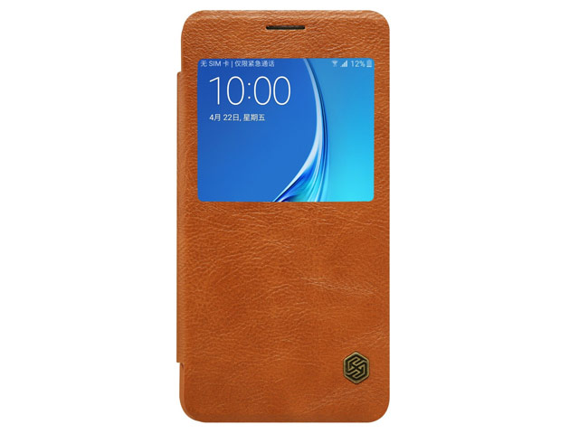 Чехол Nillkin Qin leather case для Samsung Galaxy J5 2016 J510 (коричневый, кожаный)