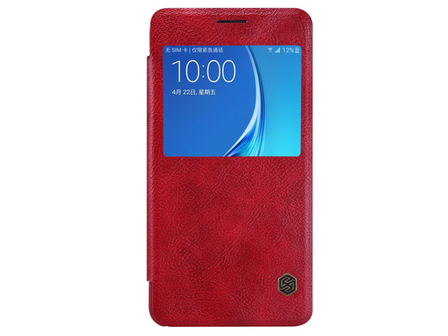 Чехол Nillkin Qin leather case для Samsung Galaxy J7 2016 J710 (красный, кожаный)