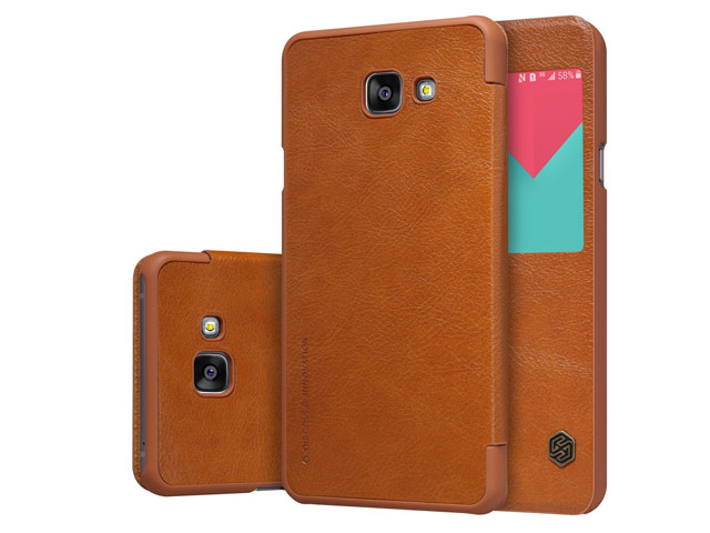 Чехол Nillkin Qin leather case для Samsung Galaxy A5 A510F (коричневый, кожаный)