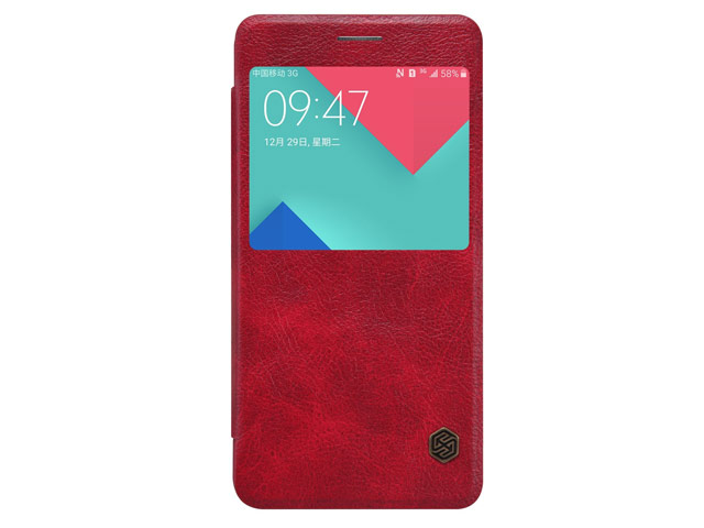 Чехол Nillkin Qin leather case для Samsung Galaxy A7 A710F (красный, кожаный)