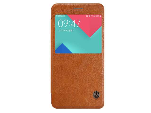 Чехол Nillkin Qin leather case для Samsung Galaxy A7 A710F (коричневый, кожаный)