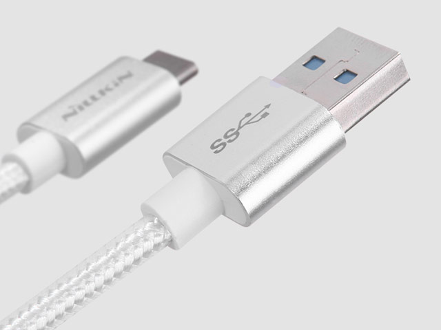 USB-кабель Nillkin Elite Cable универсальный (USB Type C, USB 3.0, 1 метр, серебристый)