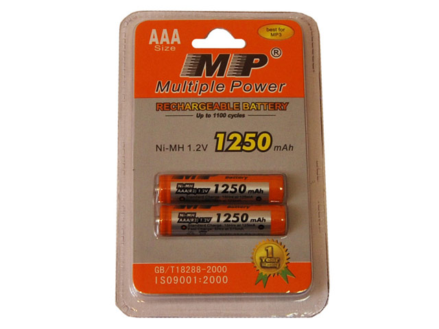 Комплект аккумуляторов MP (AАА) (1250 mAh) (2 шт.)