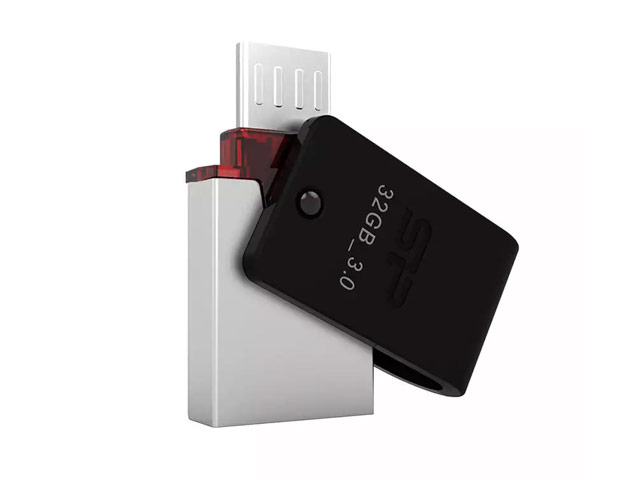 Флеш-карта Silicon Power USB Mobile X31 (32Gb, USB 3.0, OTG, черная)