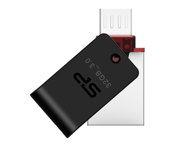 Флеш-карта Silicon Power USB Mobile X31 (32Gb, USB 3.0, OTG, черная)