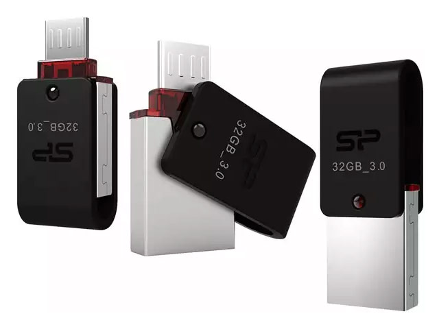 Флеш-карта Silicon Power USB Mobile X31 (32Gb, USB 3.0, OTG, черная)