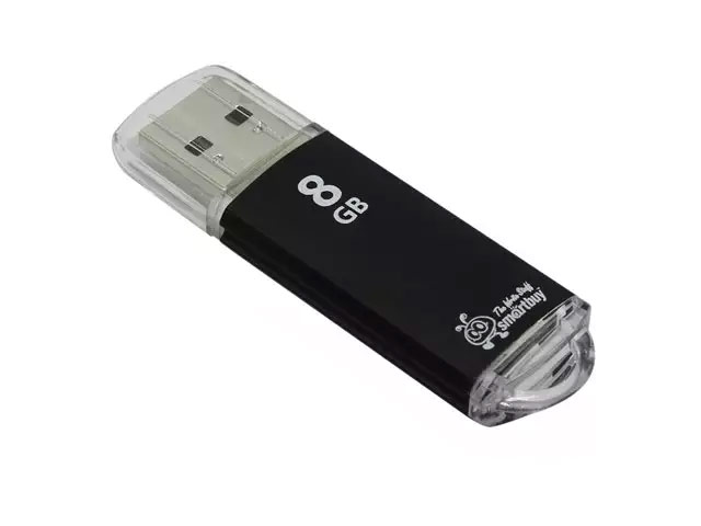 Флеш-карта SmartBuy V-Cut Series (8Gb, USB 2.0, черная)