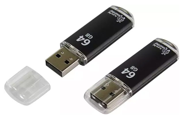 Флеш-карта SmartBuy V-Cut Series (64Gb, USB 3.0, черная)