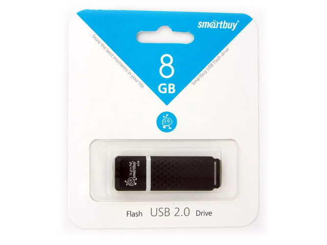 Флеш-карта SmartBuy Quartz Series (8Gb, USB 2.0, черная)