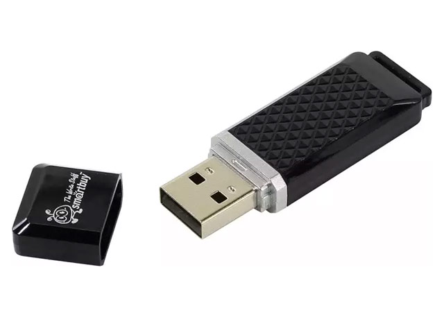 Флеш-карта SmartBuy Quartz Series (16Gb, USB 2.0, черная)