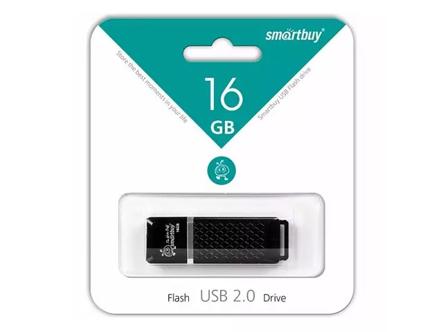 Флеш-карта SmartBuy Quartz Series (16Gb, USB 2.0, черная)
