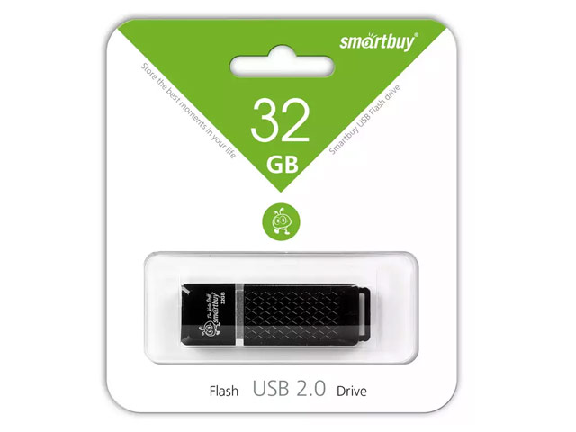 Флеш-карта SmartBuy Quartz Series (32Gb, USB 2.0, черная)