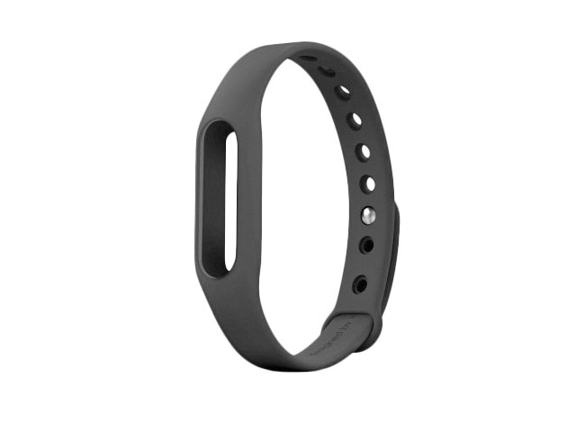 Ремешок для браслета Xiaomi Mi Band (черный, силиконовый)