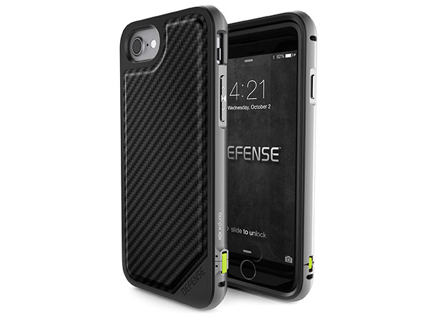 Чехол X-doria Defense Lux для Apple iPhone 7 (Carbon Fiber, маталлический)