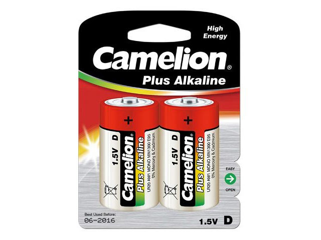 Комплект батареек Camelion (D) (2 шт.) (Alkaline)