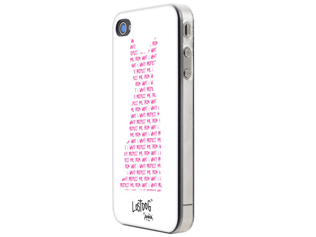 Чехол The LostDog 2011 для Apple iPhone 4 (белый/розовый)