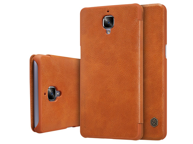 Чехол Nillkin Qin leather case для OnePlus 3 (коричневый, кожаный)