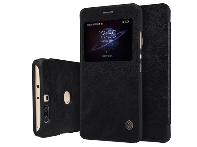 Чехол Nillkin Qin leather case для Huawei Honor V8 (черный, кожаный)