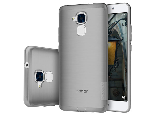 Чехол Nillkin Nature case для Huawei Honor 5C (серый, гелевый)