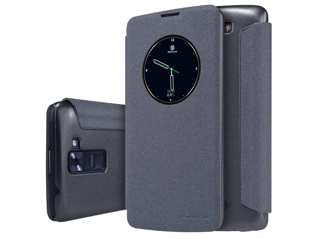 Чехол Nillkin Sparkle Leather Case для LG K8 (темно-серый, винилискожа)