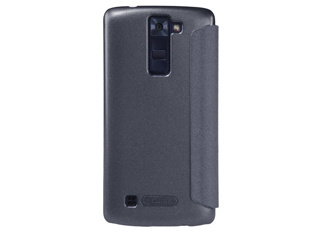 Чехол Nillkin Sparkle Leather Case для LG K8 (темно-серый, винилискожа)