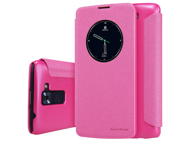 Чехол Nillkin Sparkle Leather Case для LG K8 (розовый, винилискожа)
