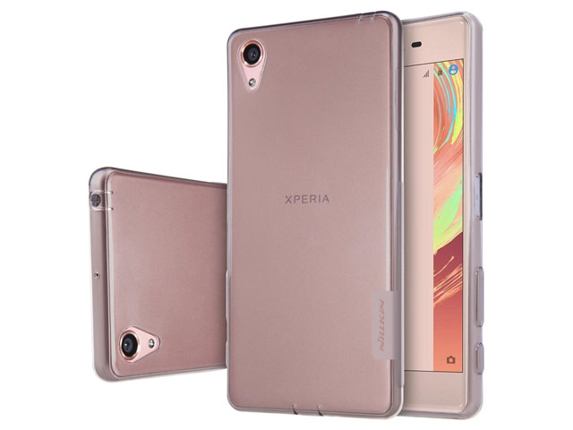 Чехол Nillkin Nature case для Sony Xperia X (серый, гелевый)