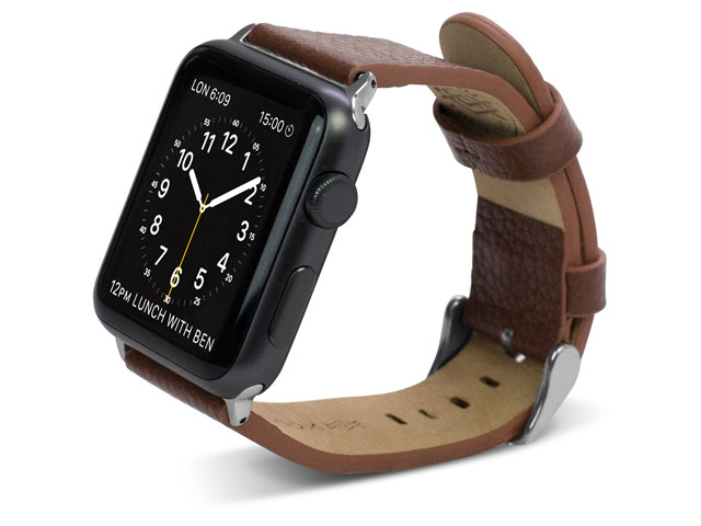 Ремешок для часов X-Doria Band Lux для Apple Watch (38 мм, коричневый, кожаный)