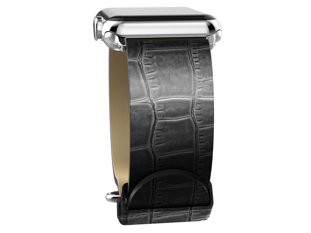 Ремешок для часов X-Doria Band Lux Croc для Apple Watch (42 мм, черный, кожаный)