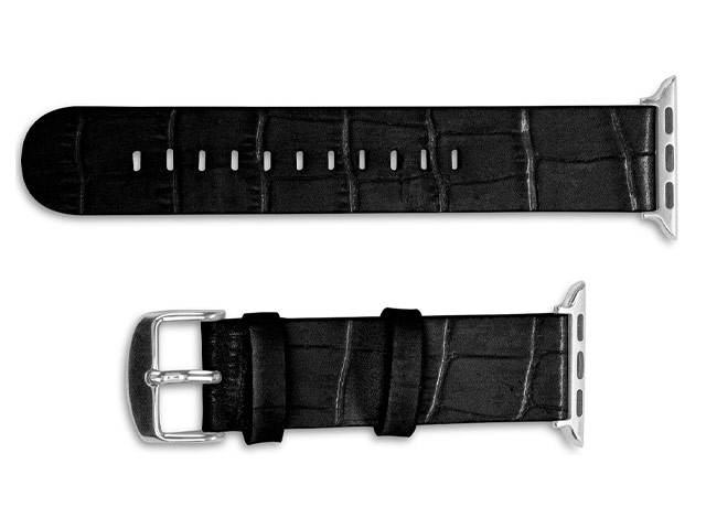 Ремешок для часов X-Doria Band Lux Croc для Apple Watch (42 мм, черный, кожаный)