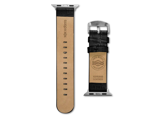 Ремешок для часов X-Doria Band Lux Croc для Apple Watch (42 мм, черный, кожаный)