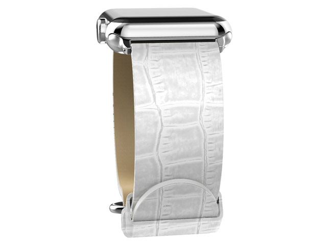 Ремешок для часов X-Doria Band Lux Croc для Apple Watch (38 мм, белый, кожаный)