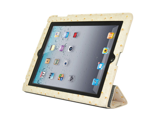 Чехол Discovery Buy Vibrant Collection для Apple iPad 2/New iPad (белый, кожанный)