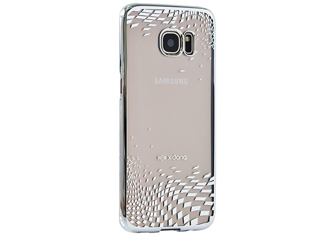 Чехол X-doria Floating Rhombus для Samsung Galaxy S7 edge (серебристый, пластиковый)