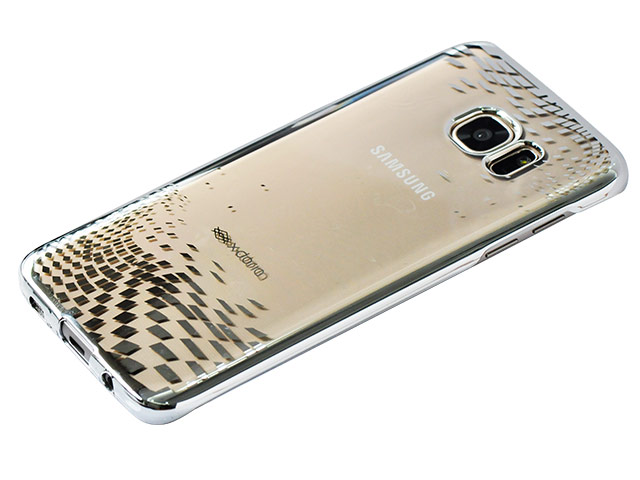Чехол X-doria Floating Rhombus для Samsung Galaxy S7 edge (серебристый, пластиковый)