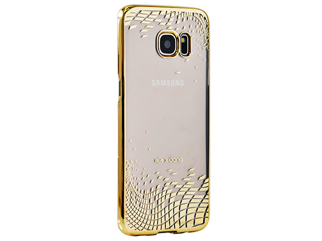 Чехол X-doria Floating Rhombus для Samsung Galaxy S7 edge (золотистый, пластиковый)