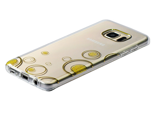 Чехол X-doria Geometry для Samsung Galaxy S7 edge (золотистый, гелевый)