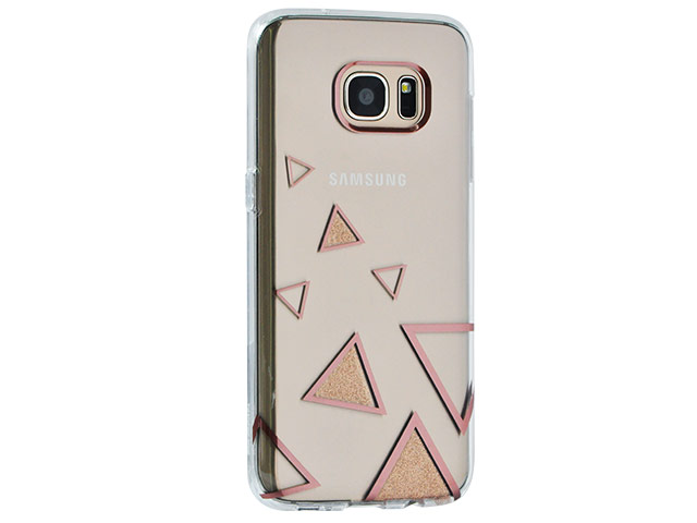 Чехол X-doria Geometry для Samsung Galaxy S7 edge (розовый, гелевый)