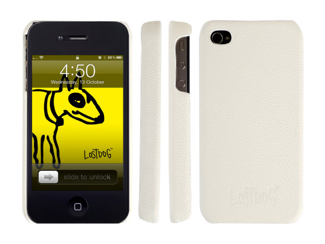Чехол The LostDog 2011 для Apple iPhone 4 (кожаный, белый)