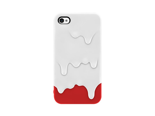 Чехол SwitchEasy Melt для Apple iPhone 4/4S (белый/красный, пластиковый)
