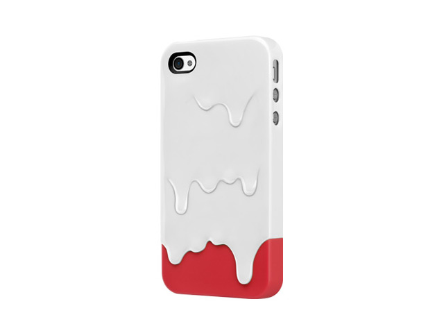 Чехол SwitchEasy Melt для Apple iPhone 4/4S (белый/красный, пластиковый)