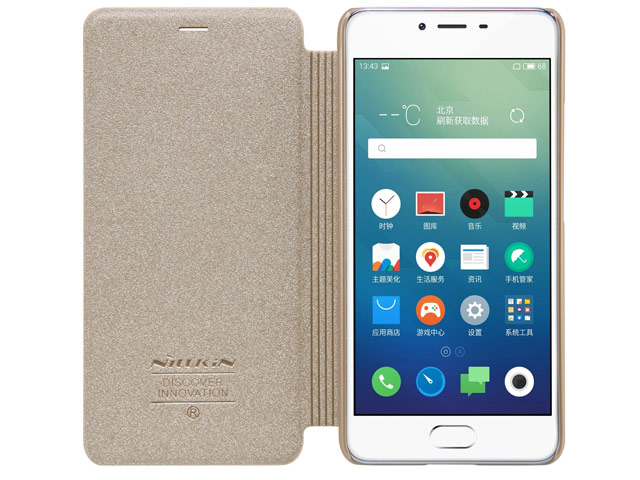 Чехол Nillkin Sparkle Leather Case для Meizu M3S (золотистый, винилискожа)