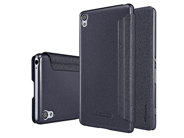 Чехол Nillkin Sparkle Leather Case для Sony Xperia XA (темно-серый, винилискожа)