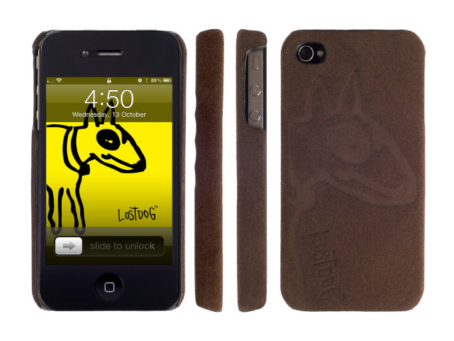 Чехол The LostDog 2011 для Apple iPhone 4 (замша, коричневый)