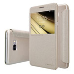 Чехол Nillkin Sparkle Leather Case для Samsung Galaxy C7 C7000 (золотистый, винилискожа)